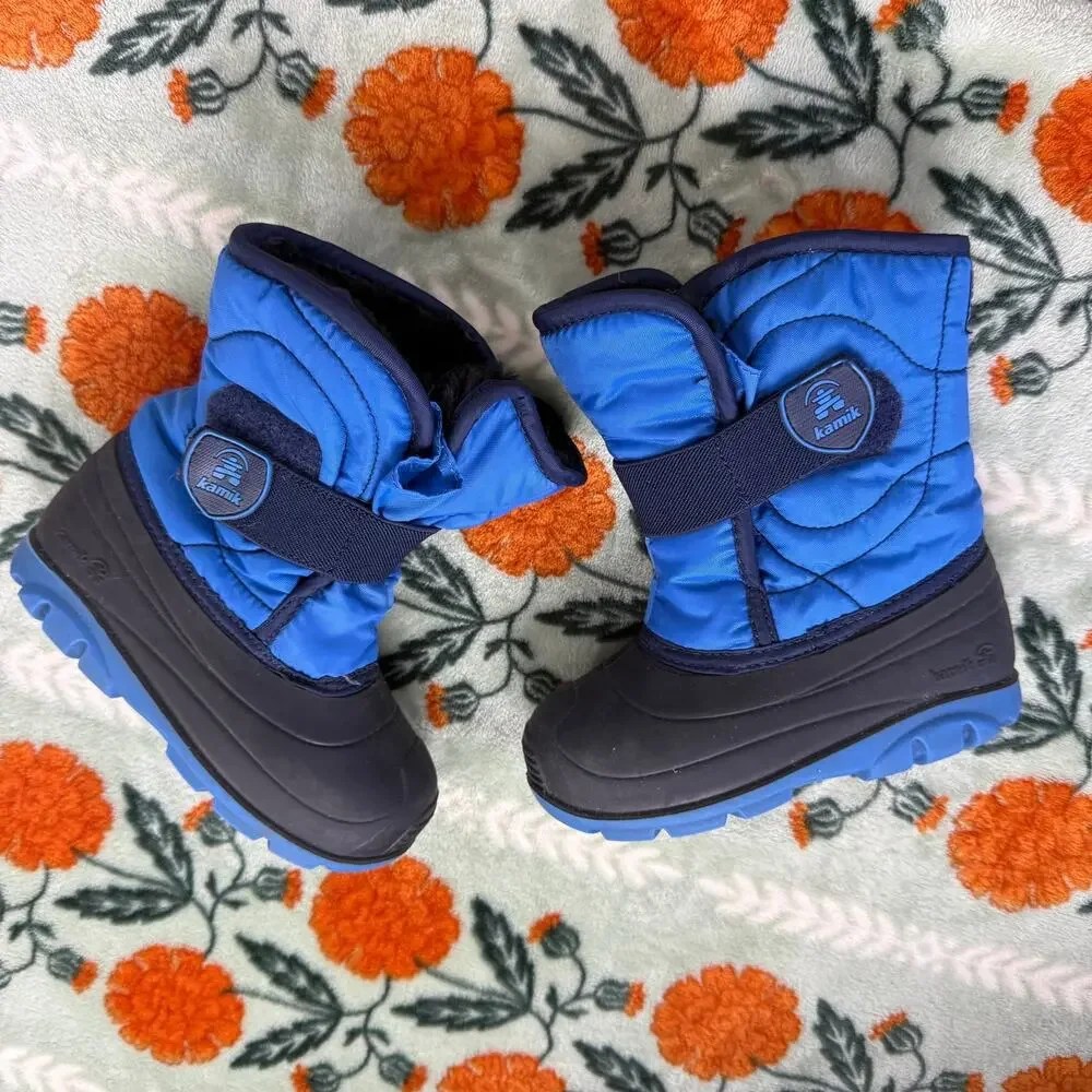Kamik Snowbug Snow Winter Boots Toddler Little Kid Size 10 Insulated Plush Lined